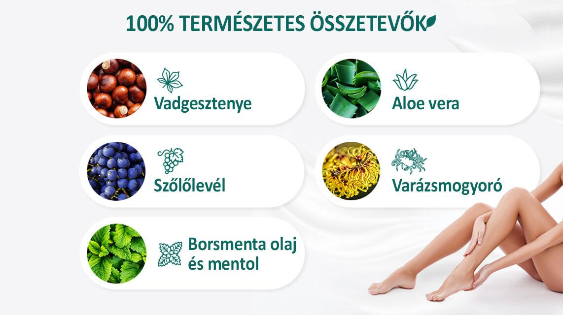 Herbiovit Vadgesztenyés lábkrém összetevők Herbiovit Vadgesztenyés lábkrém összetevők