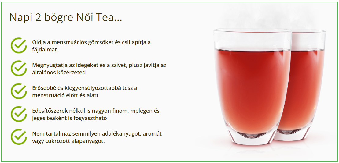 Napi 2 bögre Női tea...