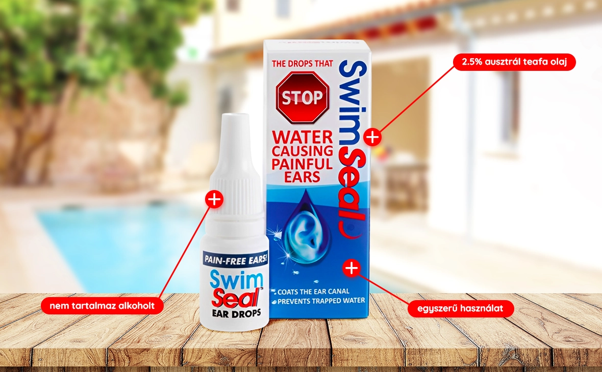Swimseal - Megelőzi a gyulladás kialakulását, védi a fület a víz okozta fertőzésekkel szemben! Megelőzi a gyulladás kialakulását, védi a fület a víz okozta fertőzésekkel szemben!