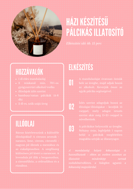 Pálcikás illatosító - kép minta Házi kéű