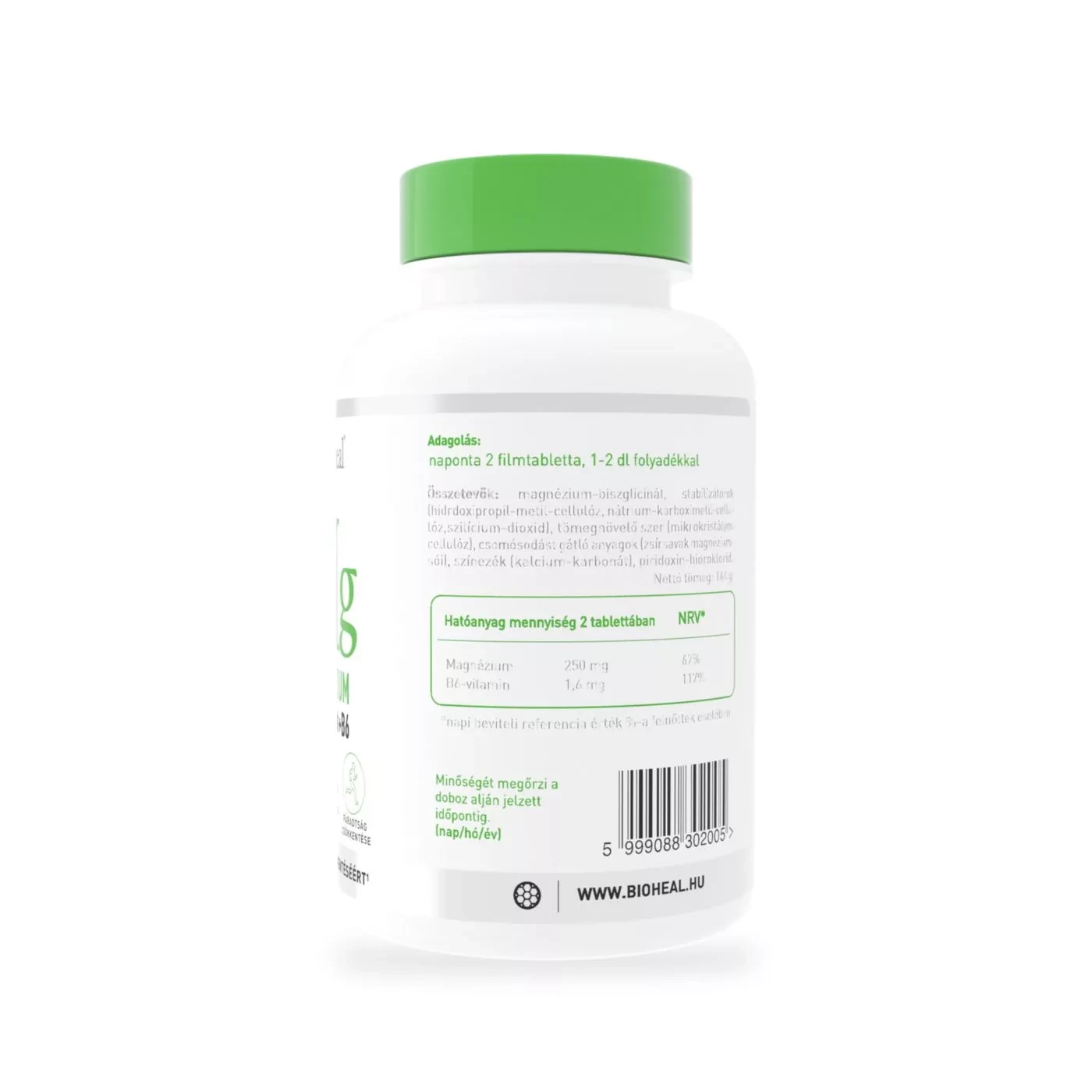 Bioheal Magnézium Biszglicinát +B6 120db Filmtabletta