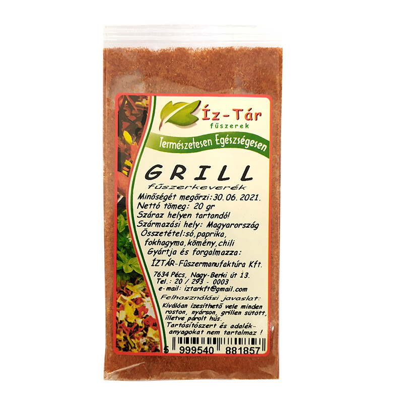 Íz Tár grill fűszerkeverék 20g