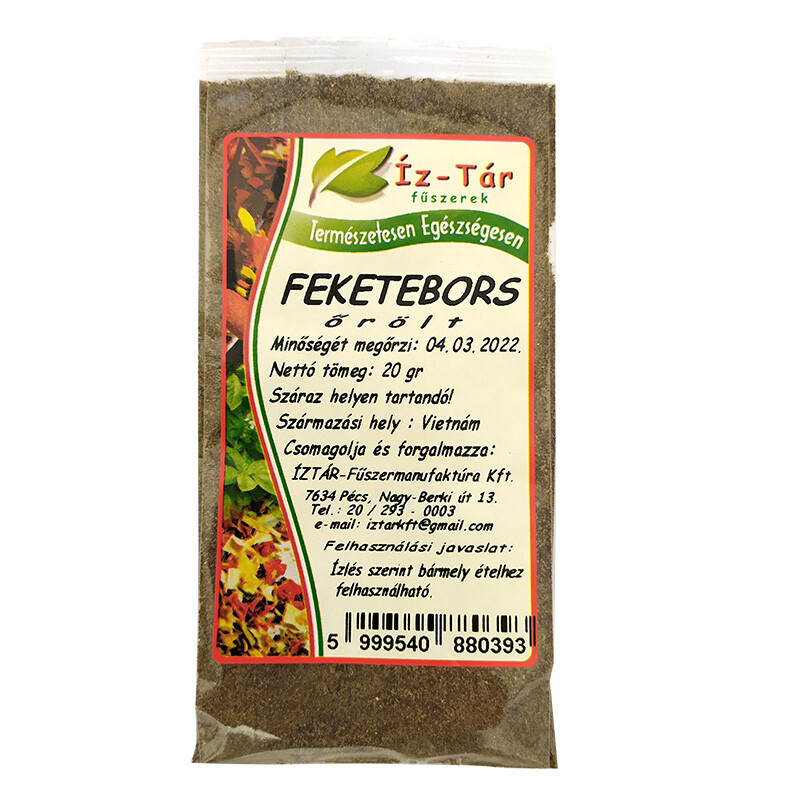 Íz Tár feketebors őrölt 20g