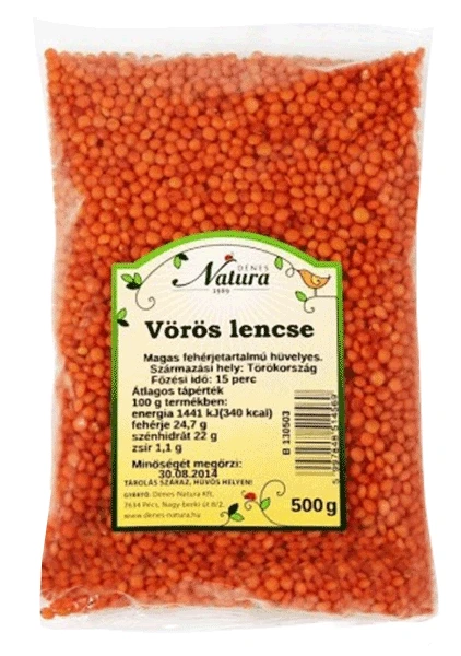 Vörös lencse 500 g (Dénes Natura)