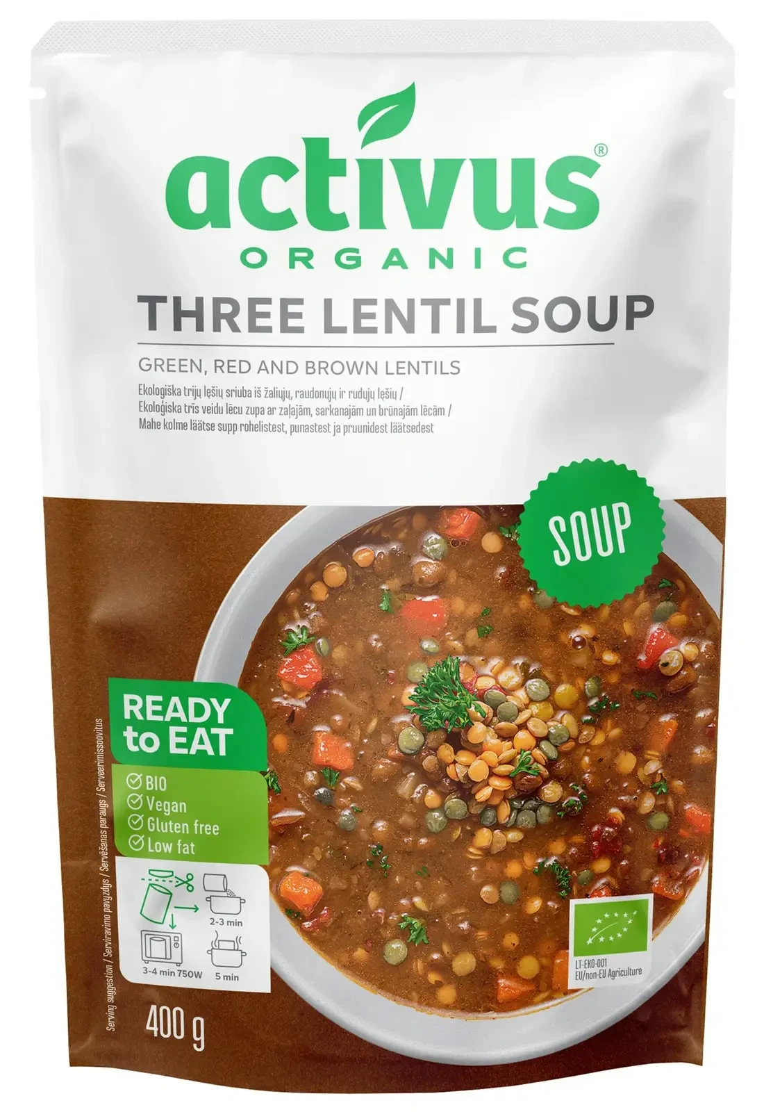 ACTIVUS BIO 3-FÉLE LENCSELEVES 400 G