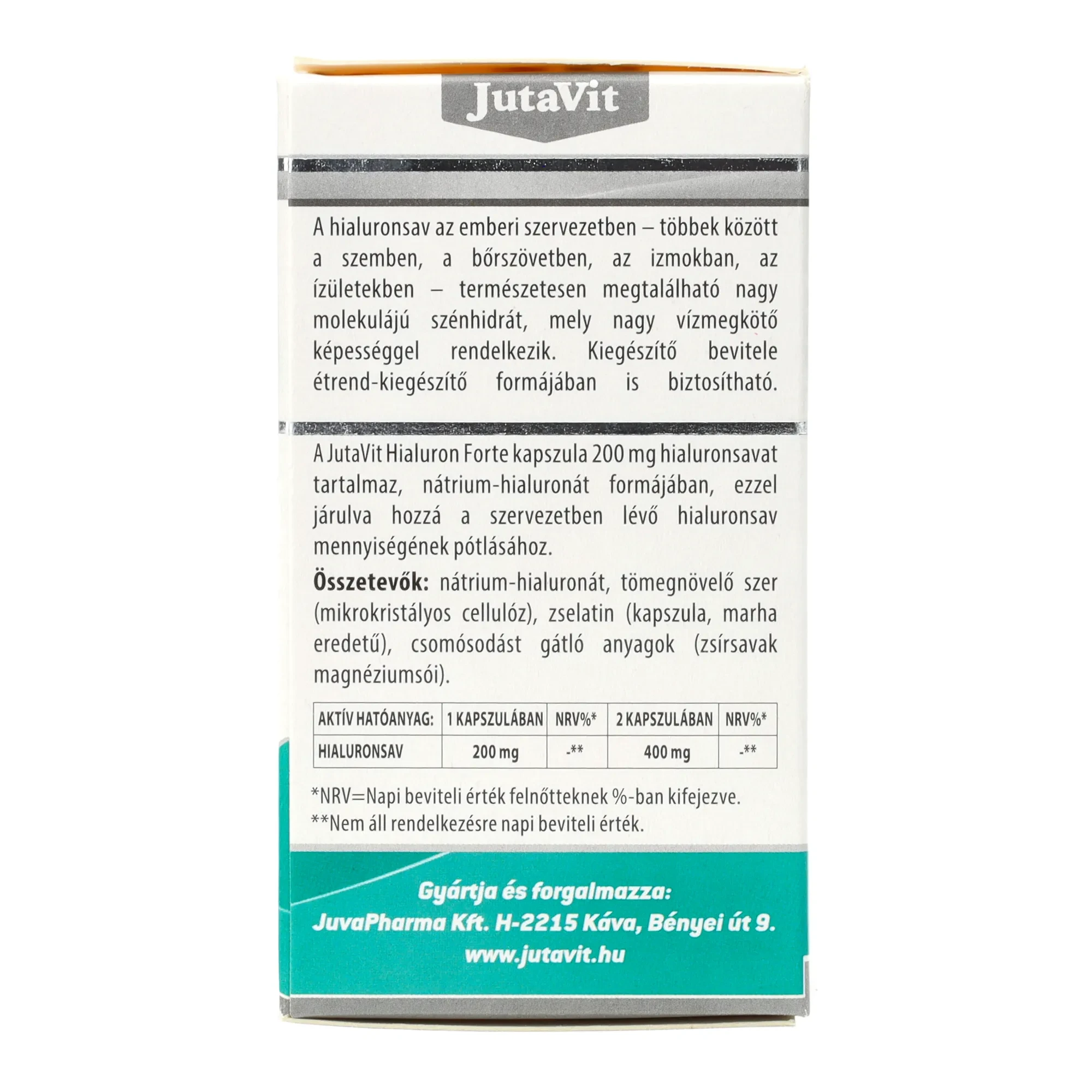 JutaVit Hialuron forte 200mg kapszula 30 db