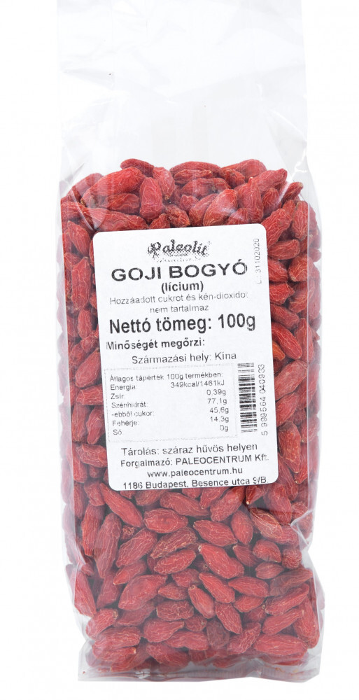 Goji bogyó (aszalt lícium) 100g Paleolit