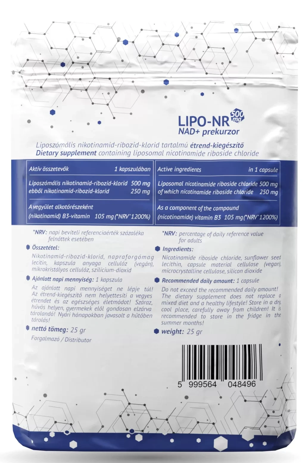 Paleolit LIPO-NR NAD+ prekurzor 500 mg 30 db