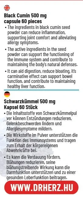 Dr.Herz Feketekömény 500 mg Kapszula 60 db