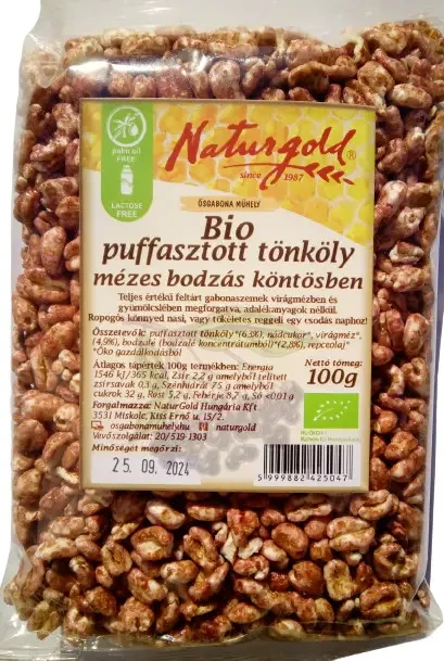 Naturgold Bio puffasztott tönkölybúza mézes-bodzás köntösben 100 g