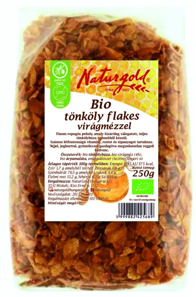 Naturgold Bio tönköly flakes virágmézzel 250 g