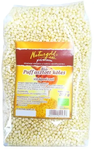 Naturgold Bio puffasztott köles virágmézzel 200g