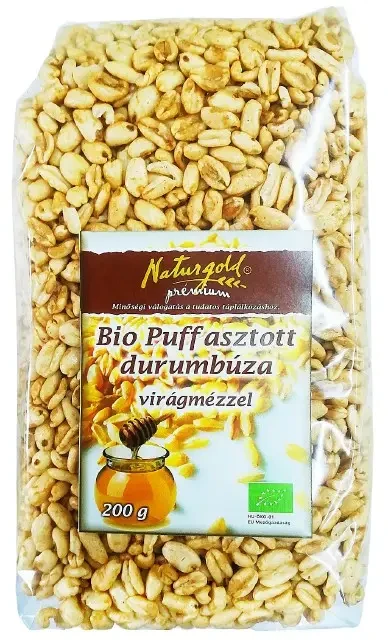 Naturgold Bio puffasztott durum virágmézzel 200g
