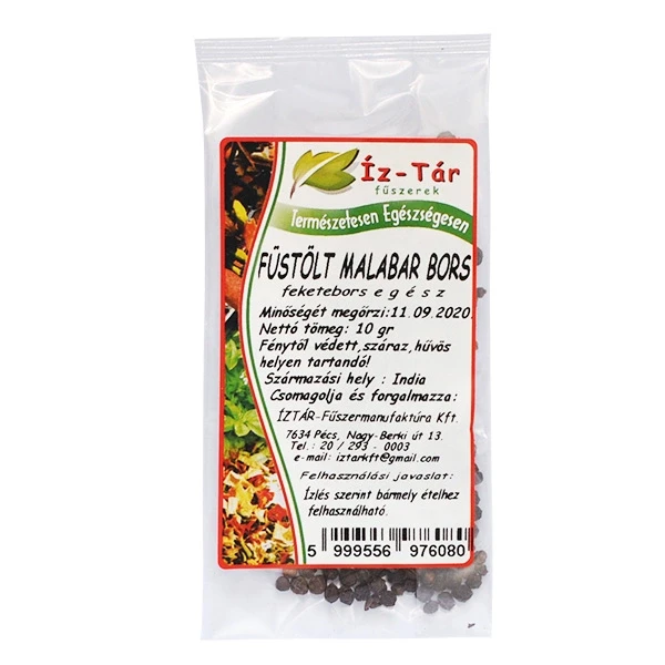 Íz Tár feketebors-füstölt malabors egész 10g
