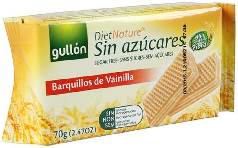 Gullon cukormentes nápolyi vaniliás 60g