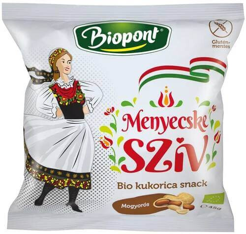 Menyecske szív kukorica snack mogyorós 45g