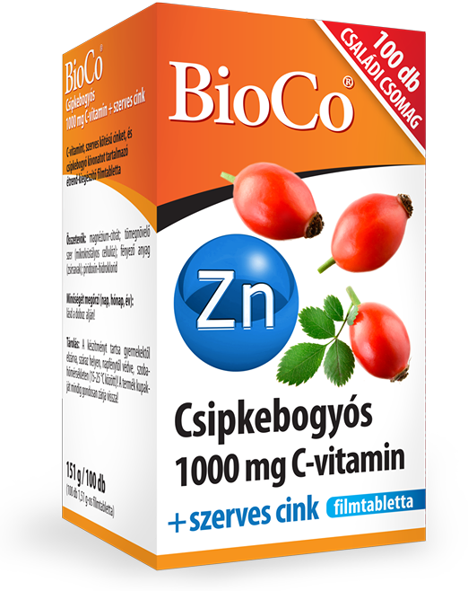 BioCo C+Cink Retard C-vitamin 1000mg+szerves Cink filmtab. 100db