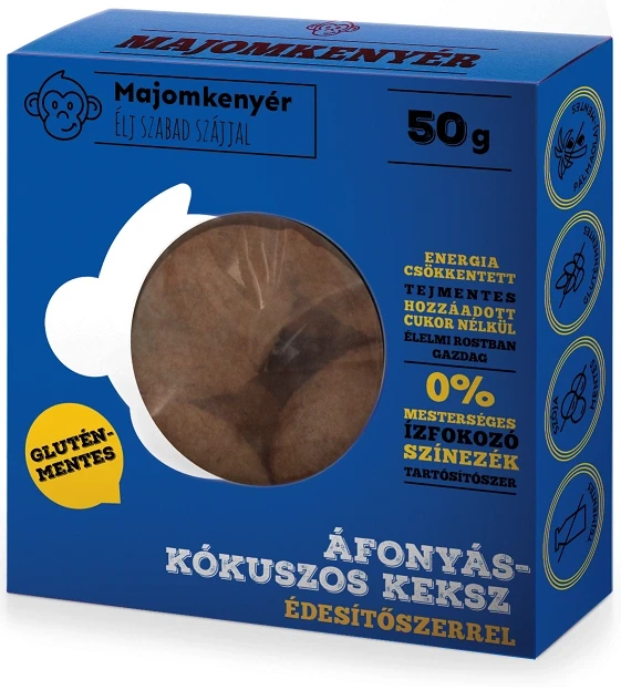 Majomkenyér áfonyás-kókuszos paleokeksz 50g
