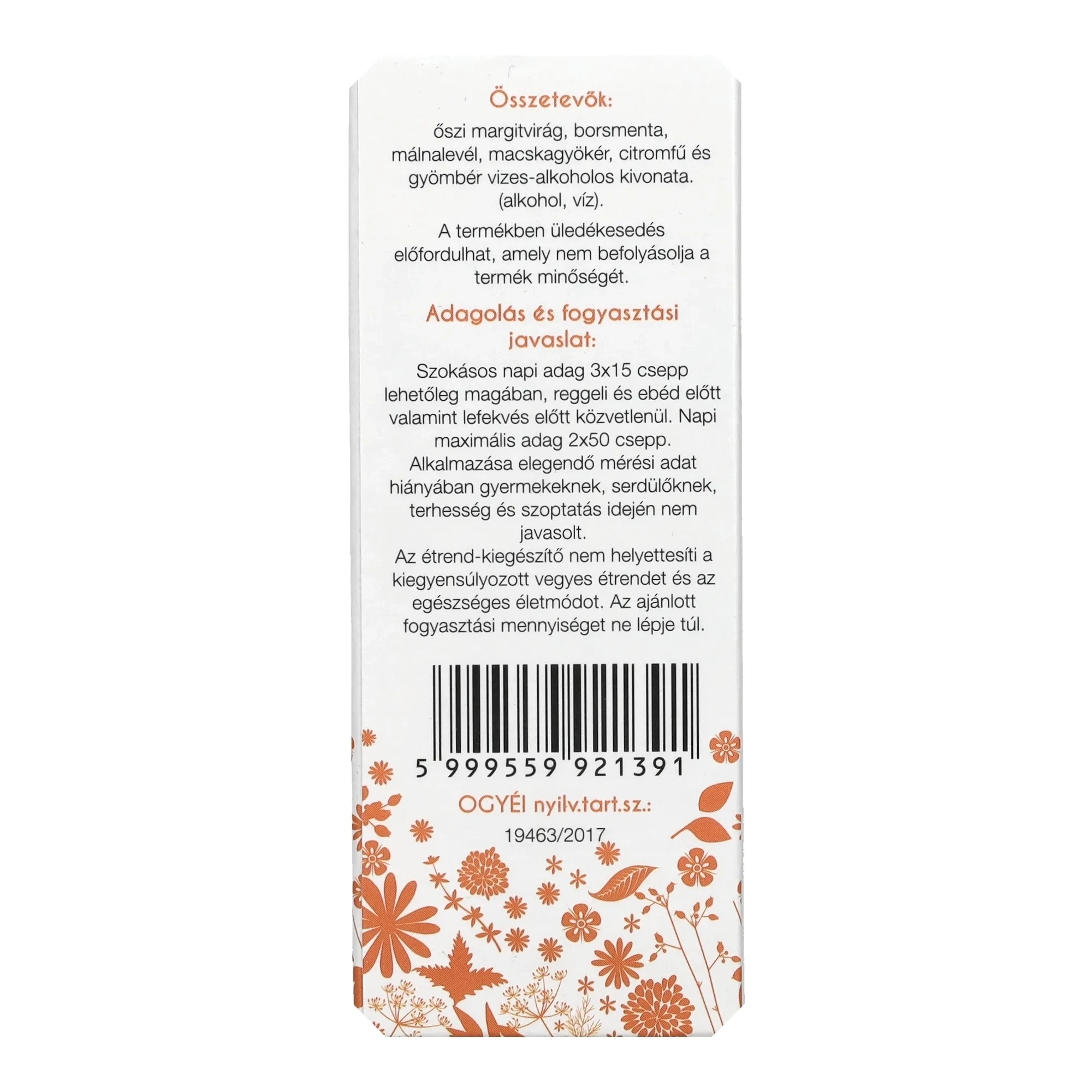 Bálint őszi margitvirág csepp 50ml