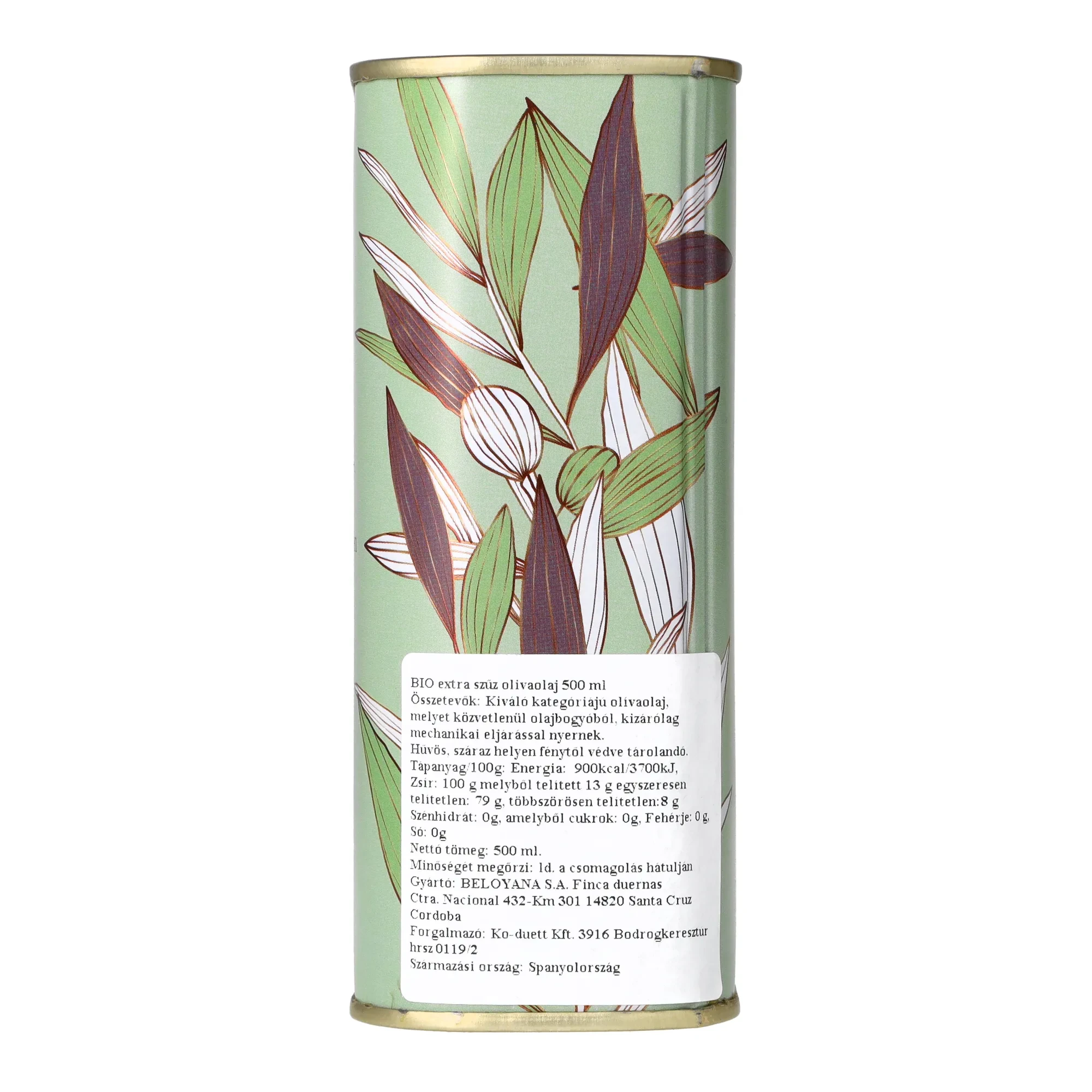 Duernas Origen Lata (Arbequina és Picual) BIO– Extraszűz olívaolaj 500ml fémdobozban