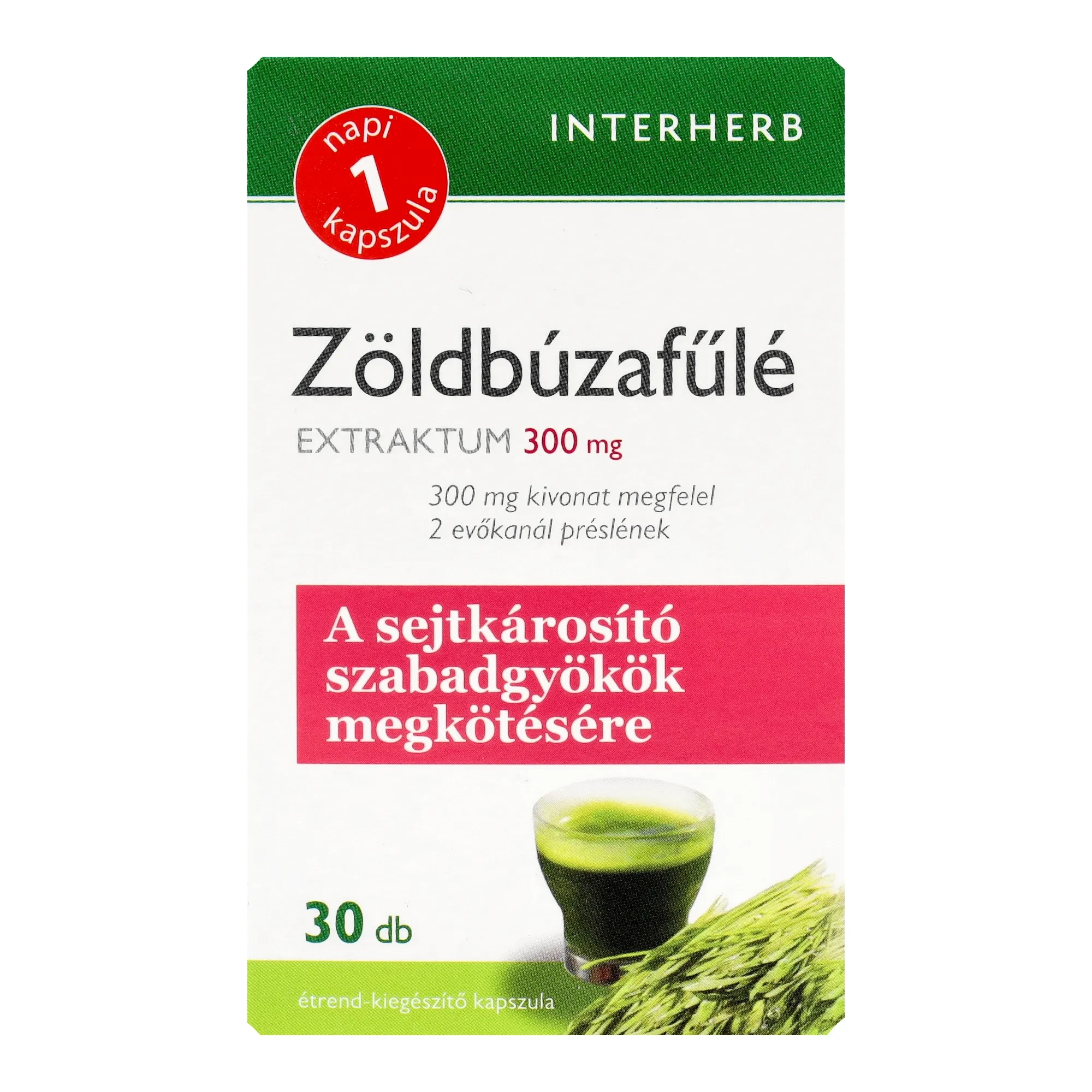 Interherb NAPI1 Zöldbúzafűlé Extraktum 30 db