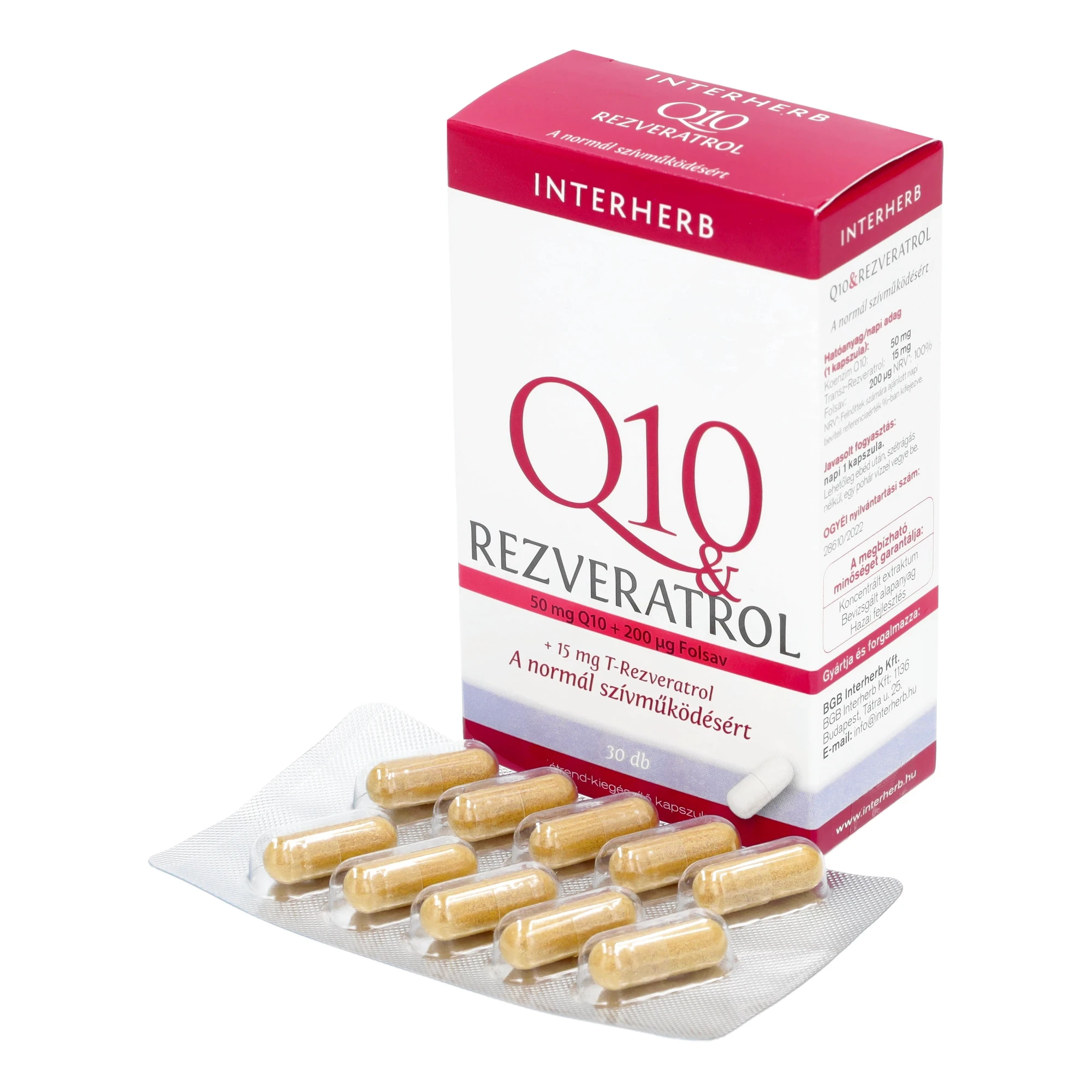 Interherb VITAL Q10 & Rezveratrol kapszula 30db