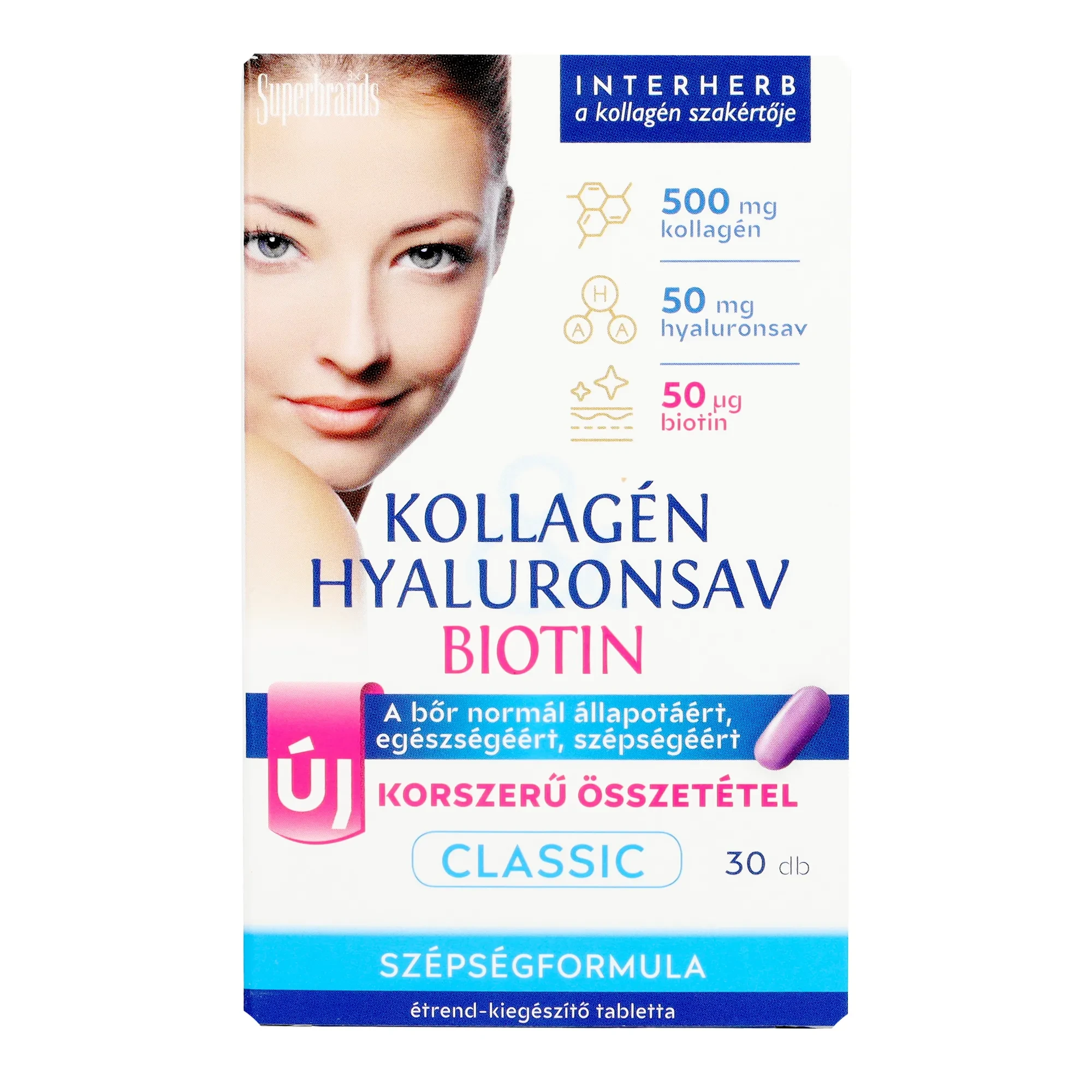 Interherb VITAL Kollagén & Hyaluronsav Szépségformula Classic kapszula 30db
