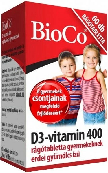 BioCo D3-400 gyerek rágótabletta 60db