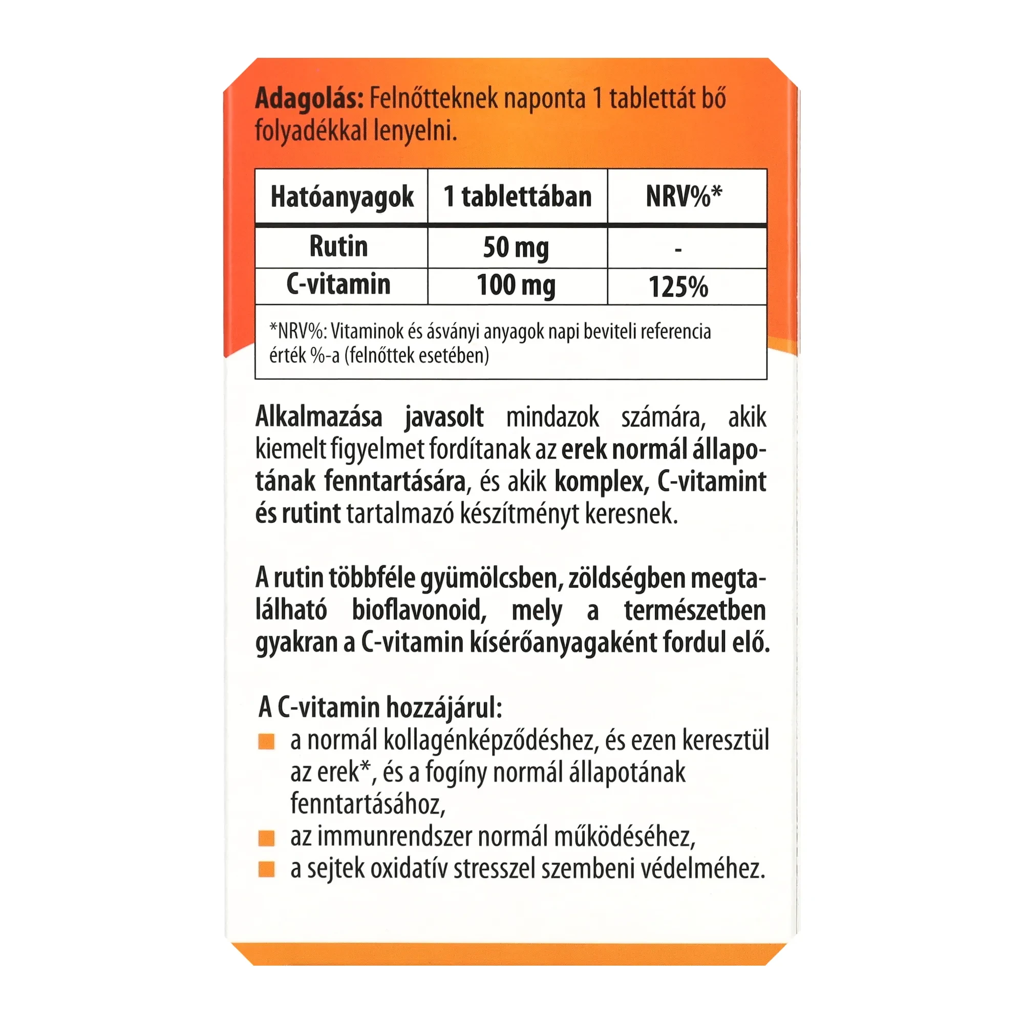 BioCo Rutin 50mg + 100 mg C-vitamin