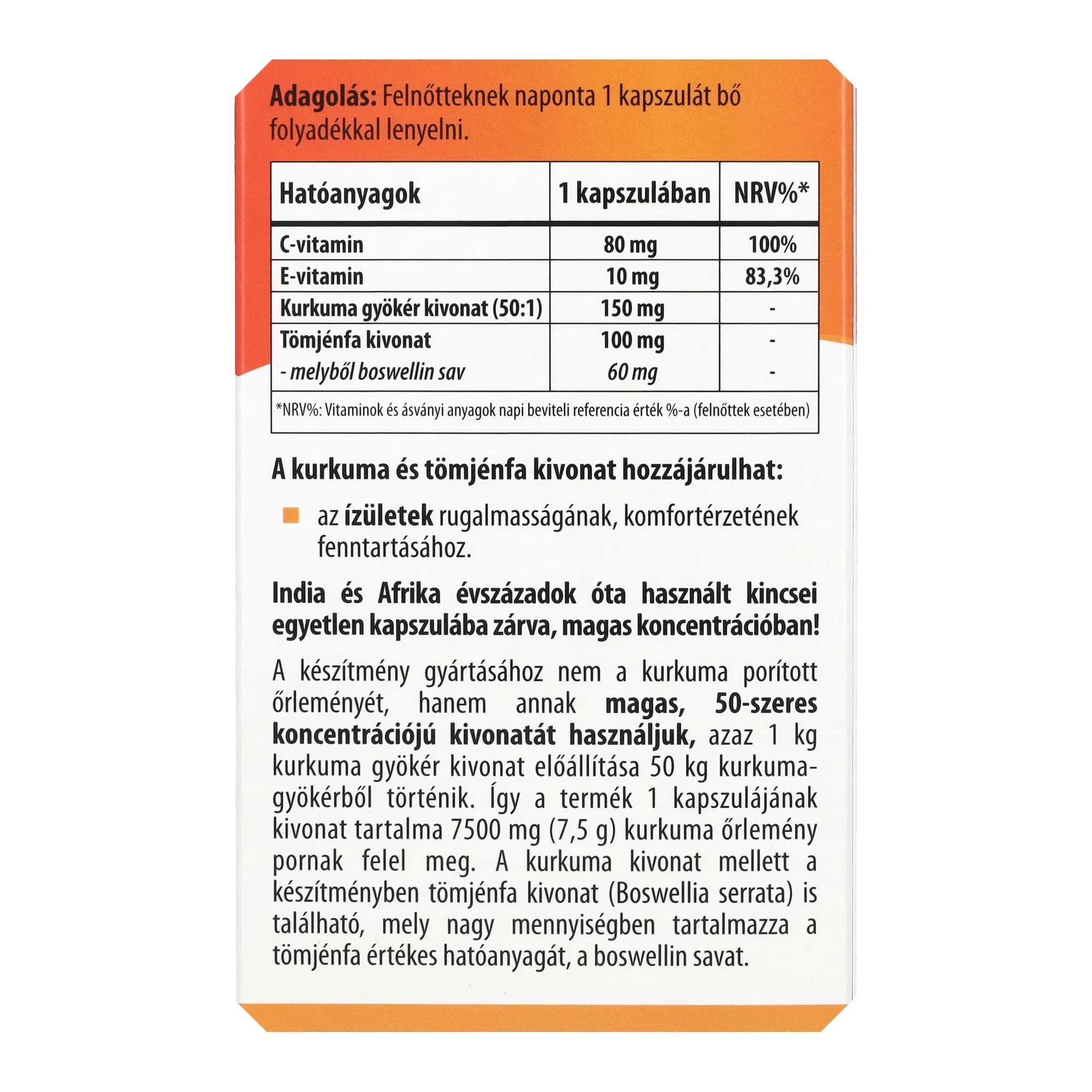 BioCo Kurkuma kivonat 60db 7500mg