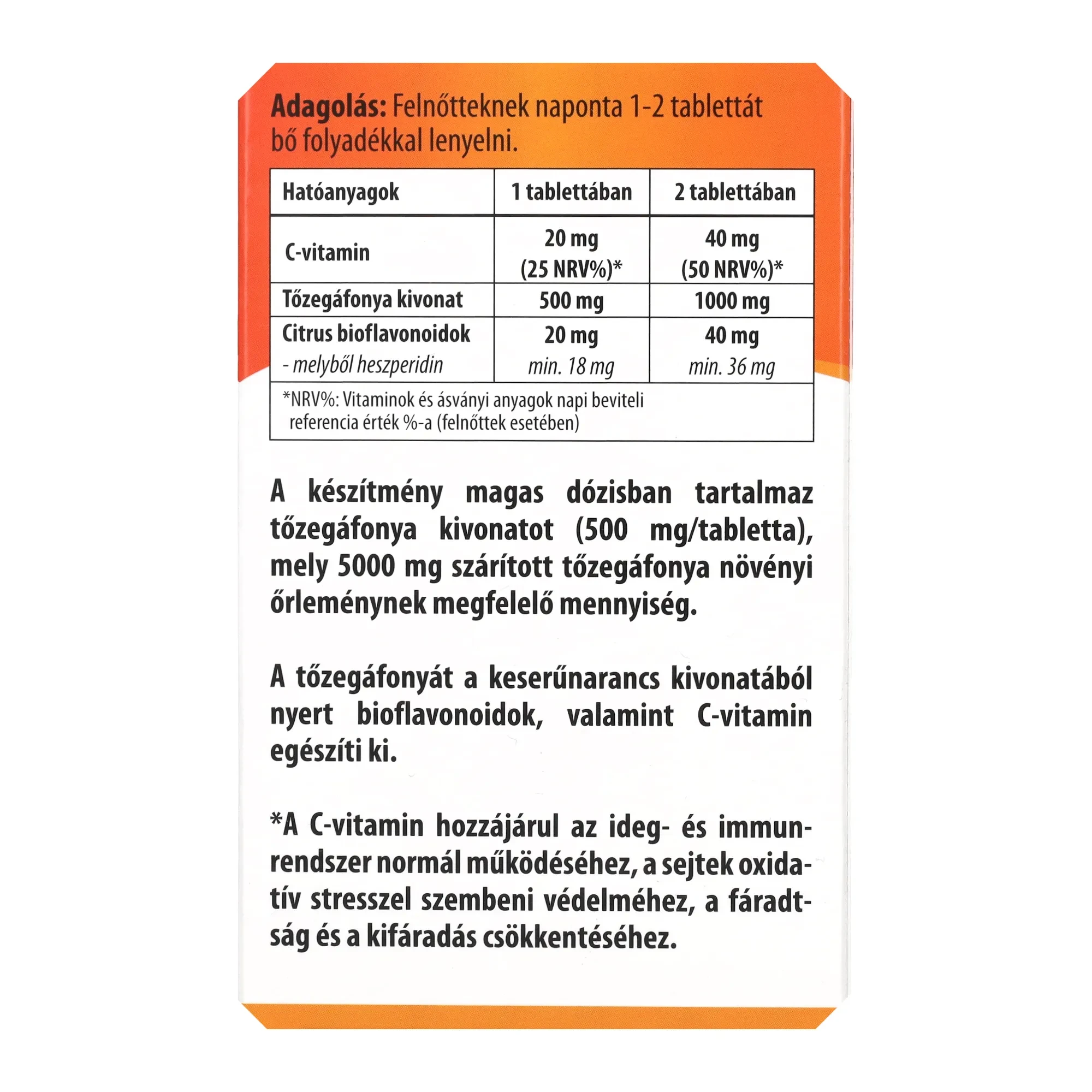 BioCo Tőzegáfonya Extra tabletta 60db