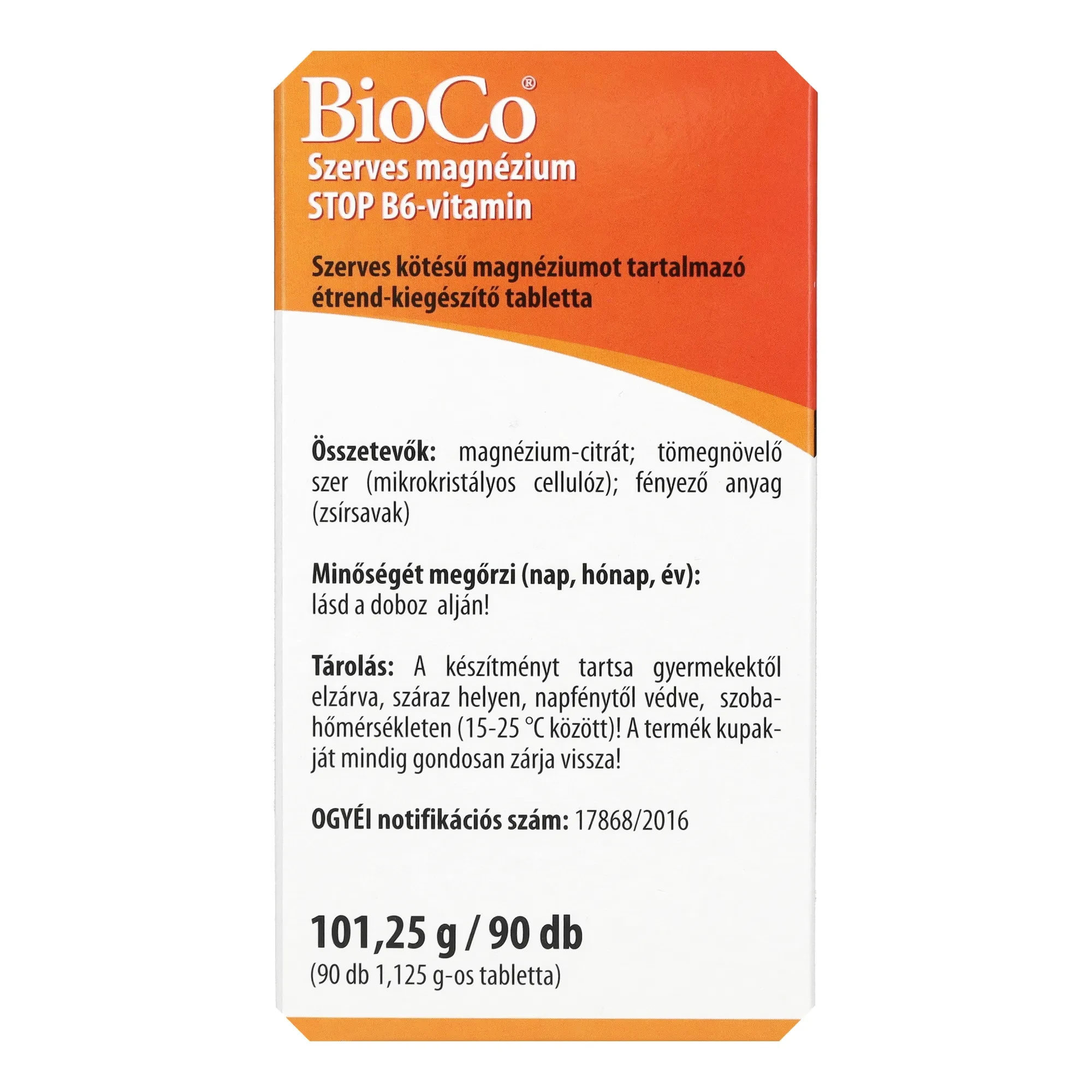Bioco Szerves magnézium STOP b6-vitamin Megapack 90db
