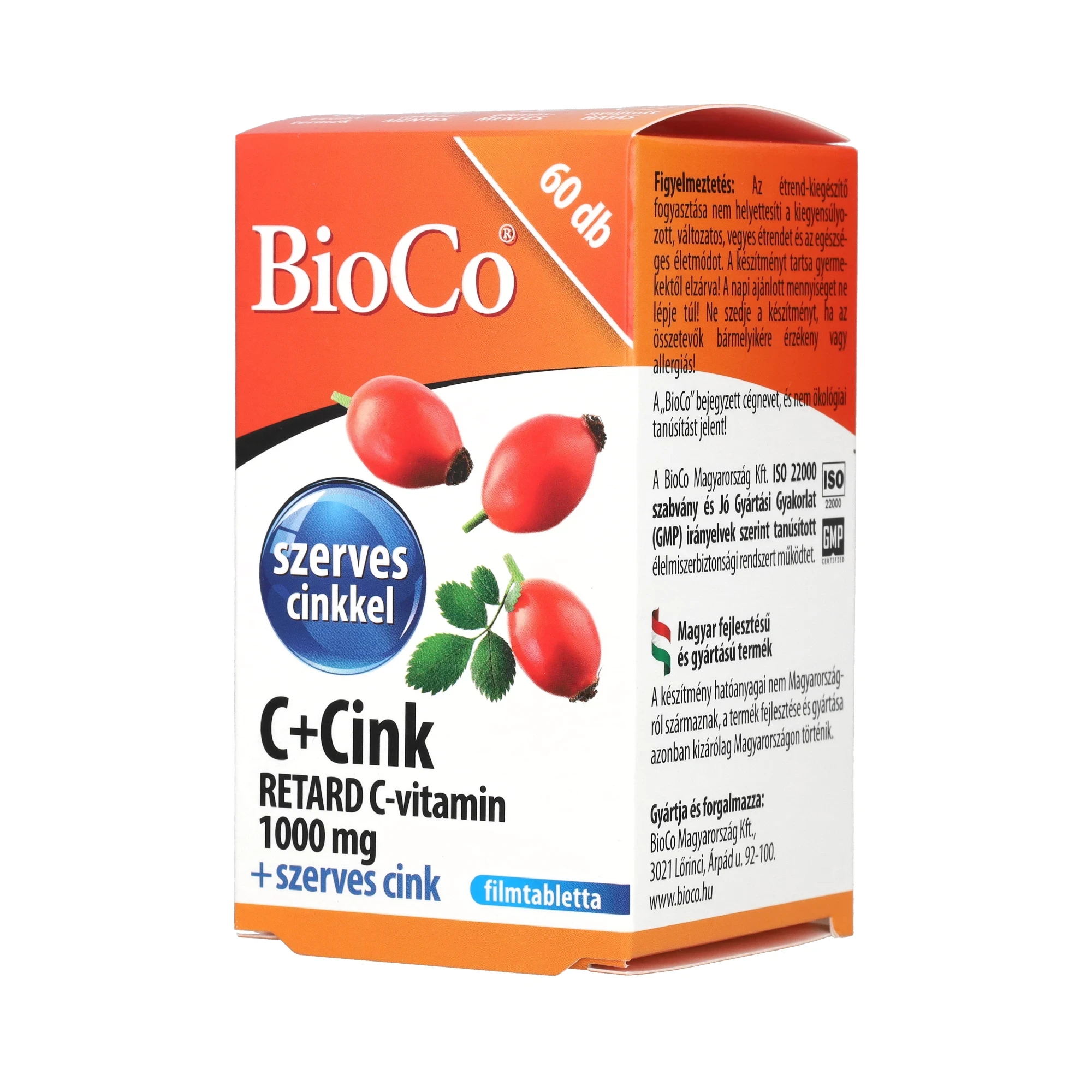 BioCo C+Cink Retard C-vitamin 1000mg+szerves Cink filmtab. 60db