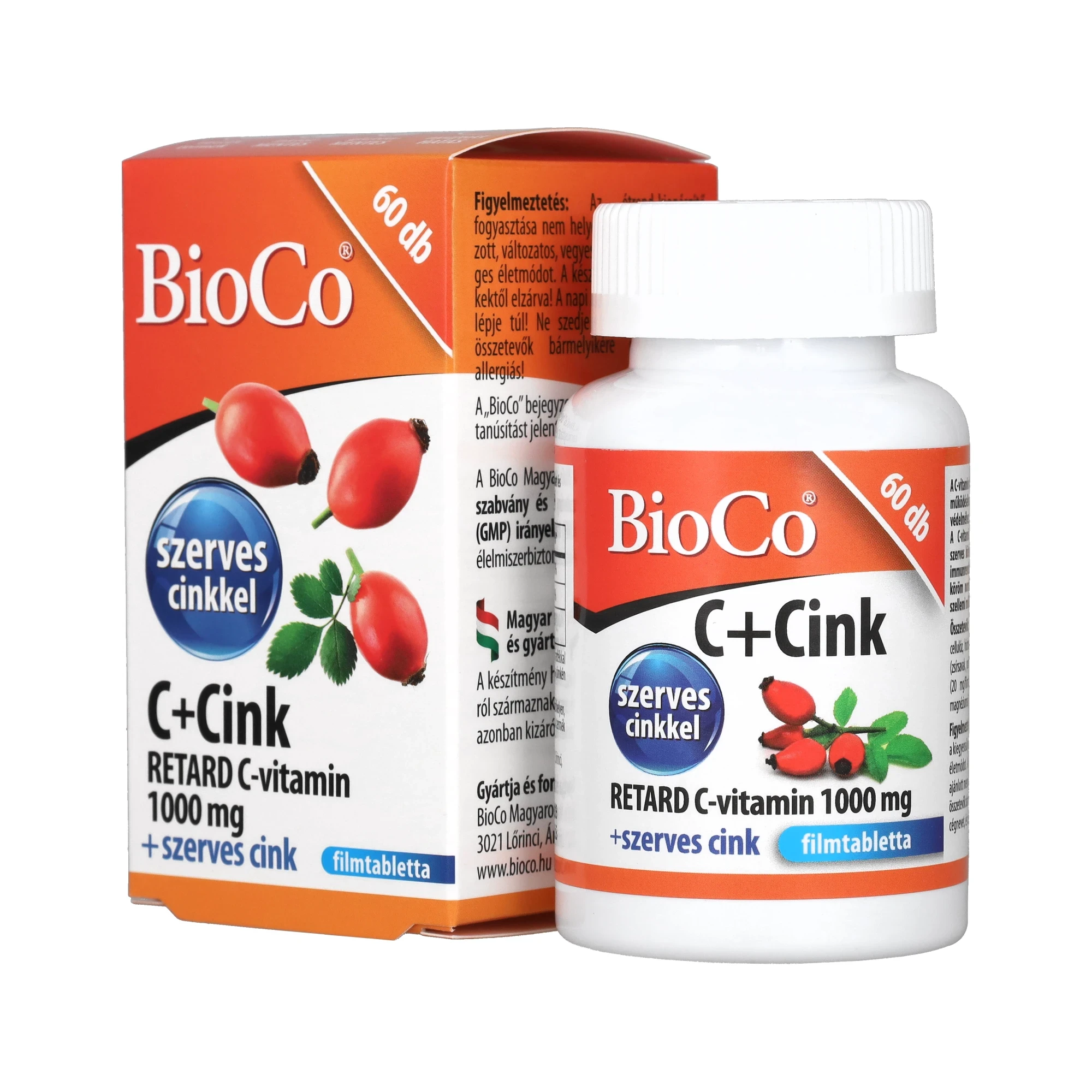 BioCo C+Cink Retard C-vitamin 1000mg+szerves Cink filmtab. 60db