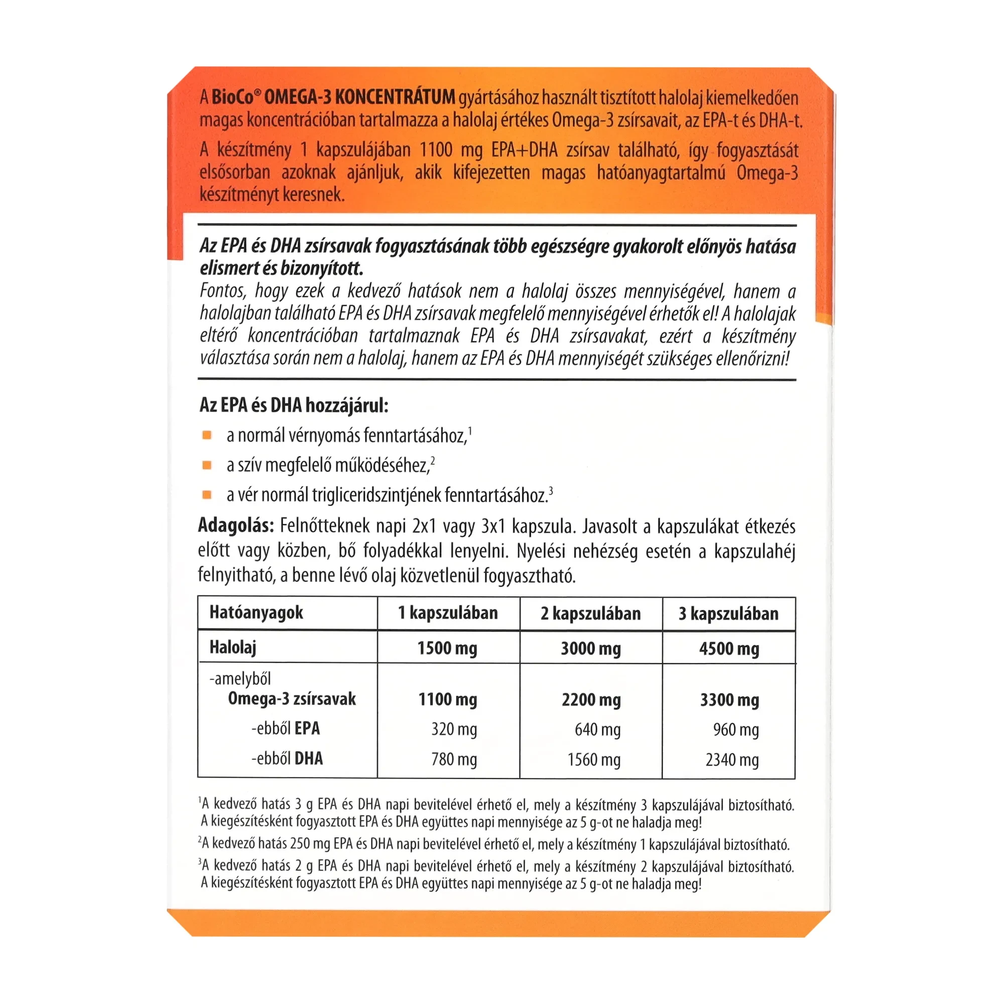 BioCo Omega-3 KONCENTRÁTUM (1500mg) 30db