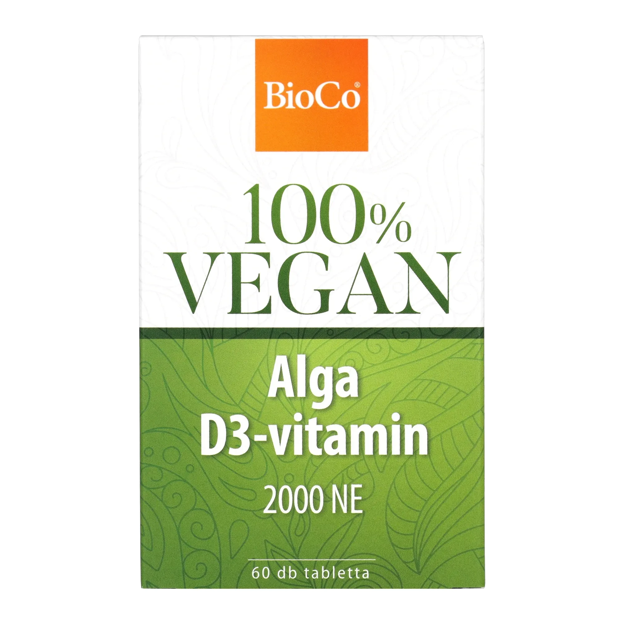 BioCo 100% VEGAN Alga D3 vitamin 2000 NE 60db