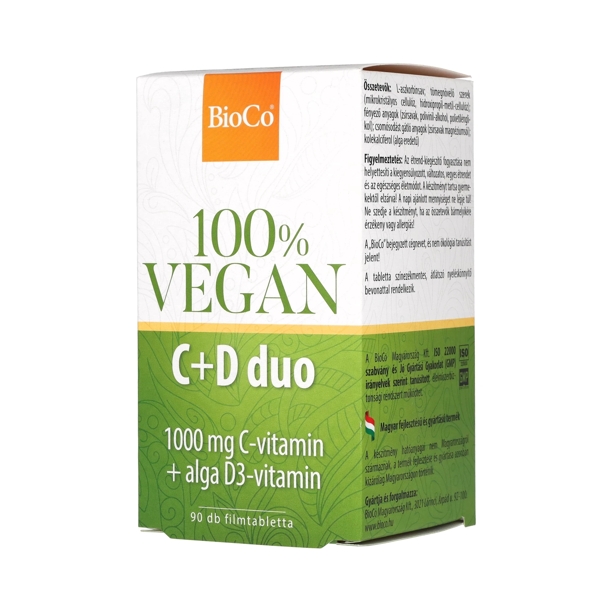 BioCo 100% VEGAN C+D duo filmtabletta 90db