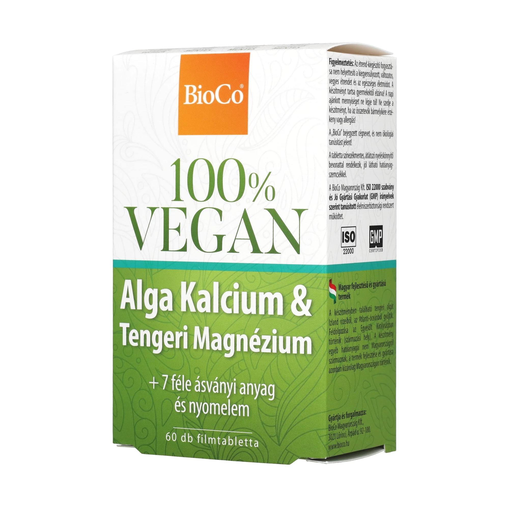 BioCo 100% VEGAN Alga Kalcium & Tengeri magnézium 60db