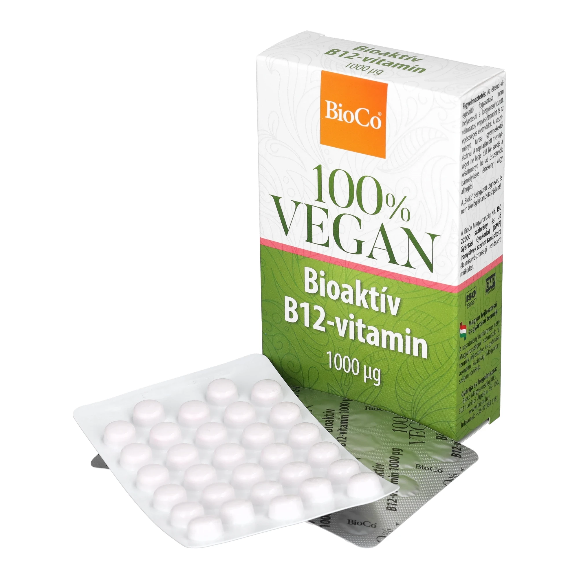 BioCo 100% VEGAN Bioaktív B12-vitamin 1000mcg 90db