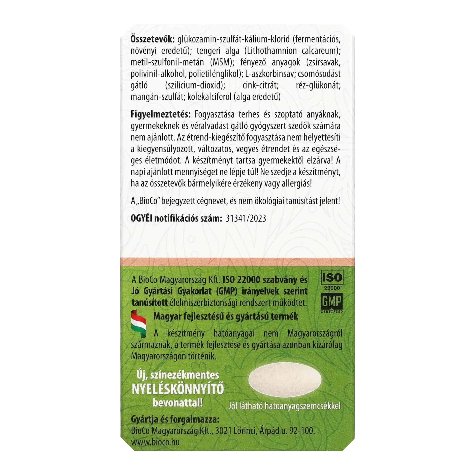 BioCo 100% VEGAN Porc & Izom Csont komplex 90db