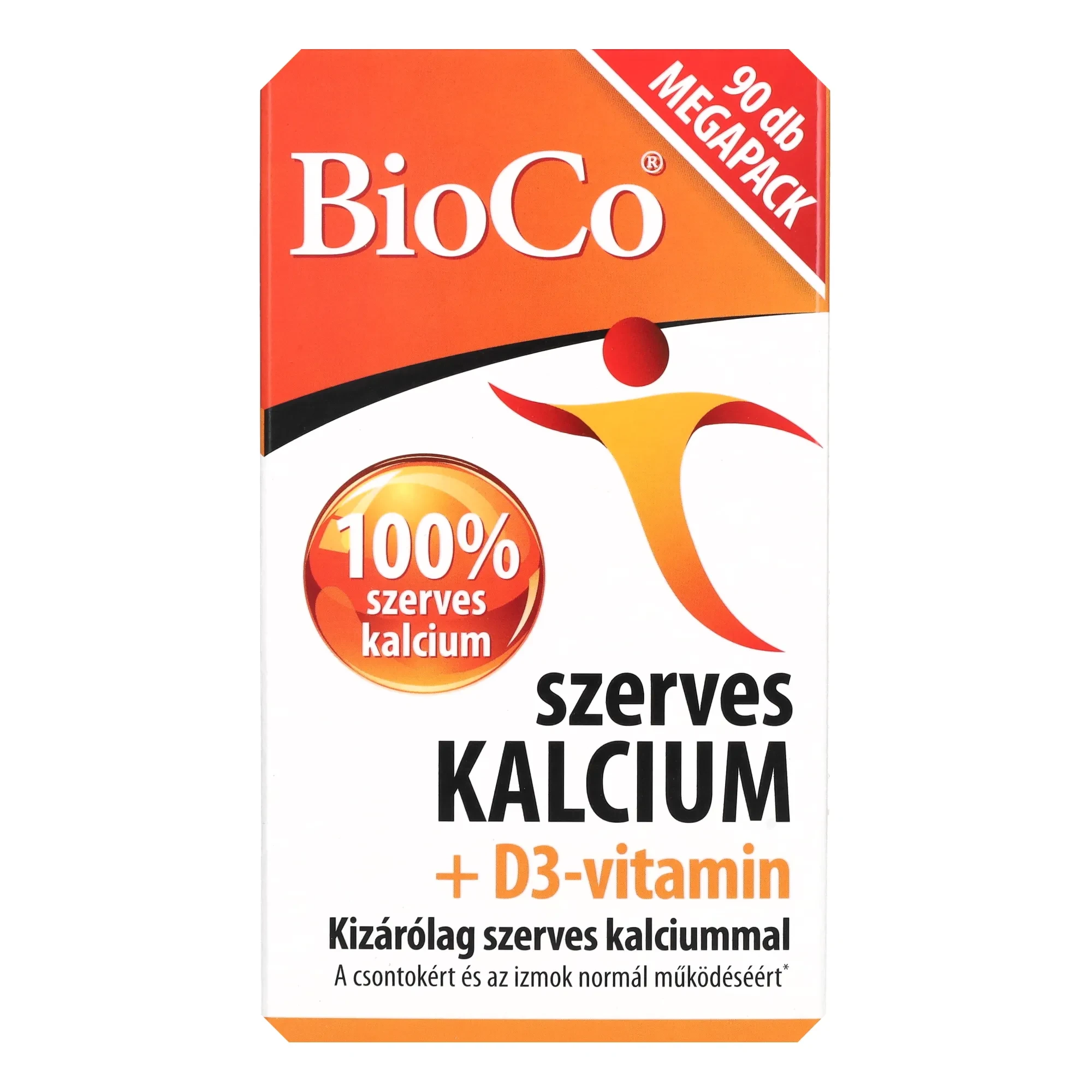 BioCo szerves KALCIUM + D3-vitamin MEGAPACK 90db