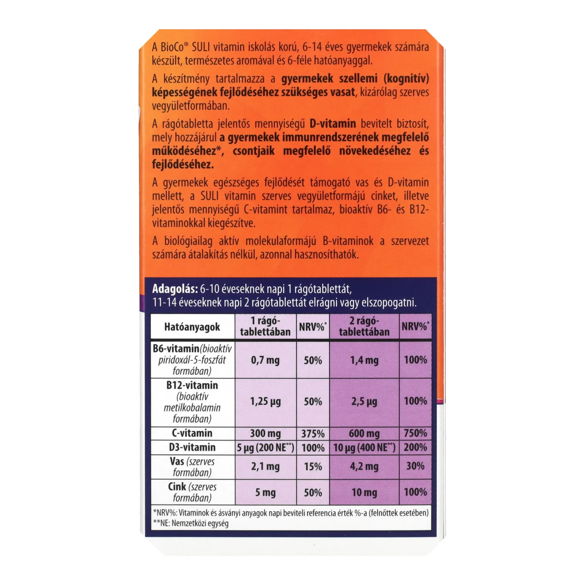 BioCo Suli Vitamin rágótabletta 90db
