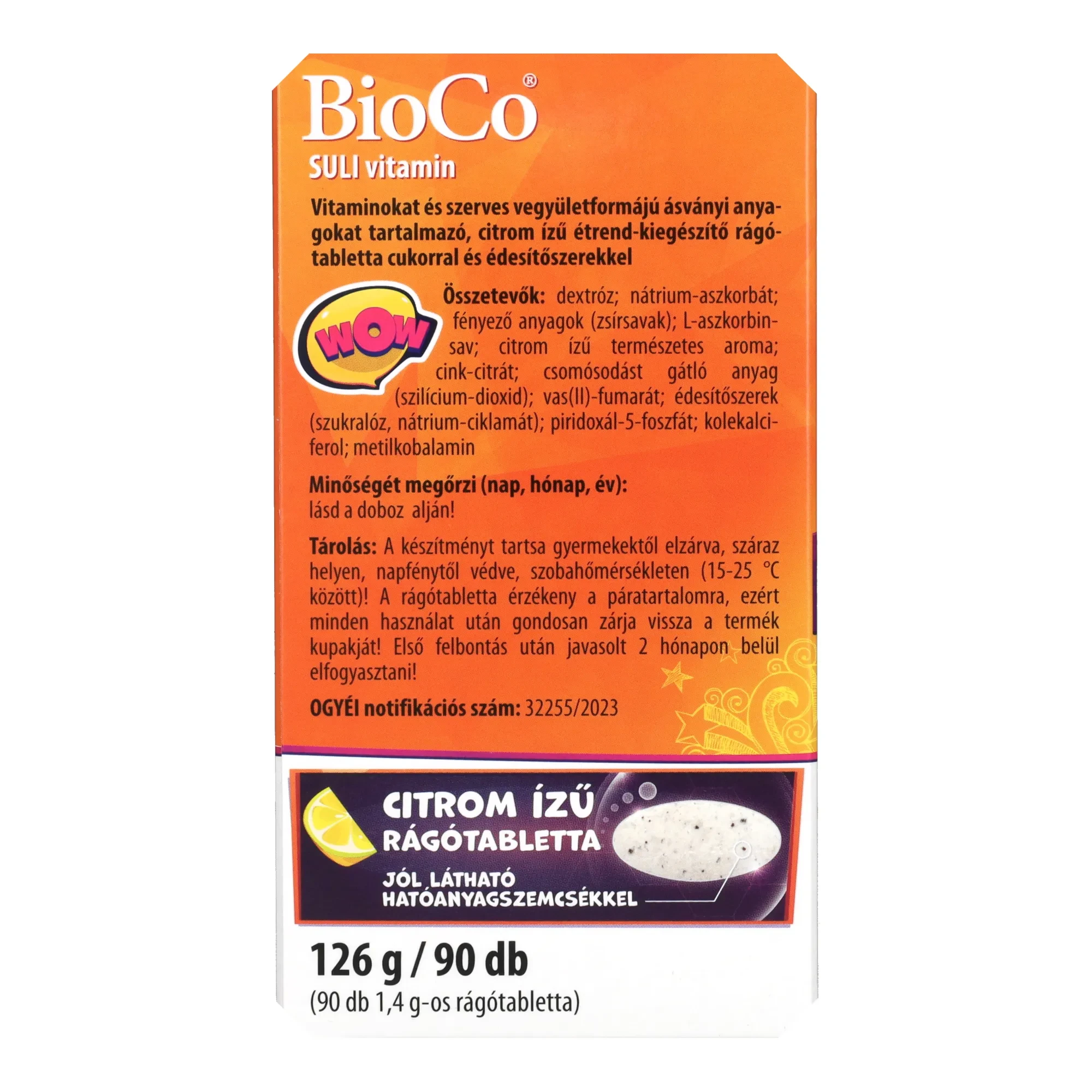 BioCo Suli Vitamin rágótabletta 90db