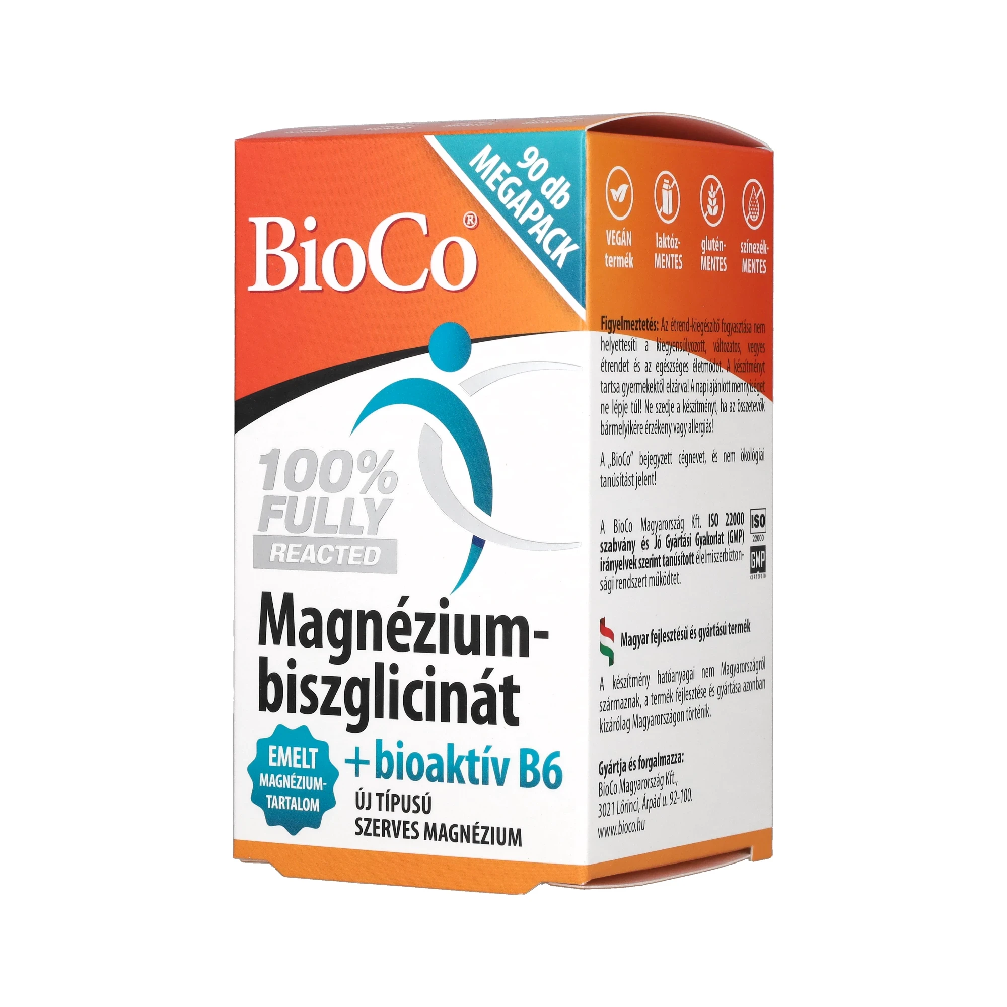BioCo Magnézium Biszglicinát +B6 vitamin tabletta 90db