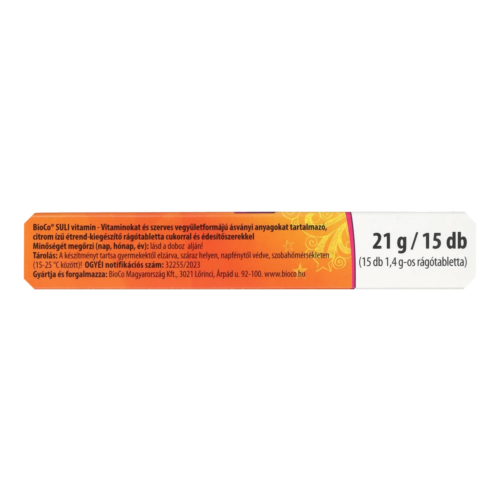 BioCo Suli-vitamin rágótabletta (citrom) 15x
