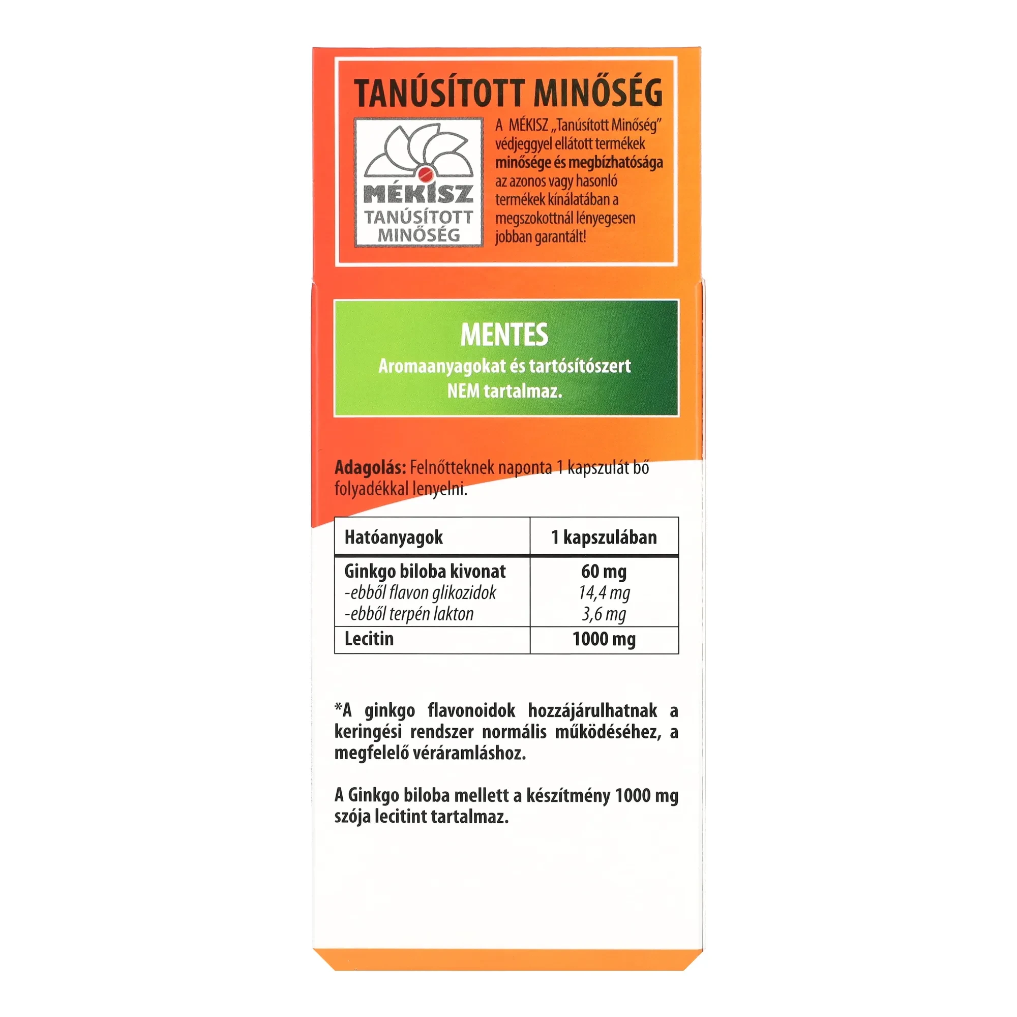 BioCo Ginkgo Biloba + Lecitin 1000mg MegaPack kapszula 90db