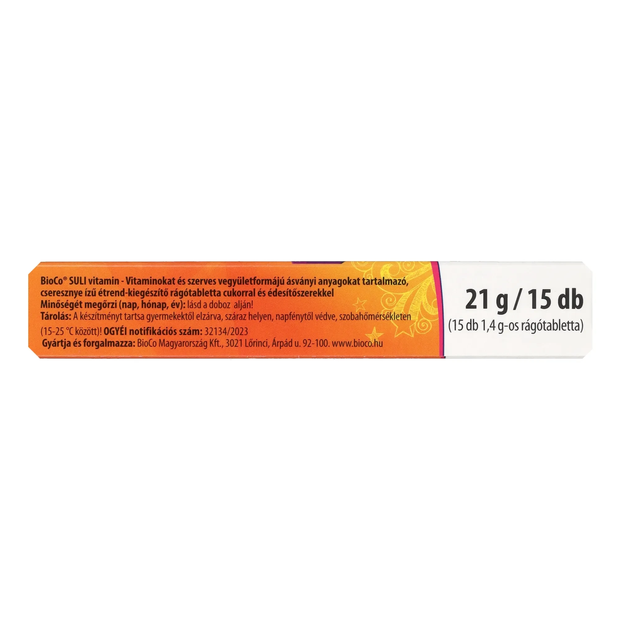 BioCo Suli-vitamin rágótabletta (cseresznye) 15x
