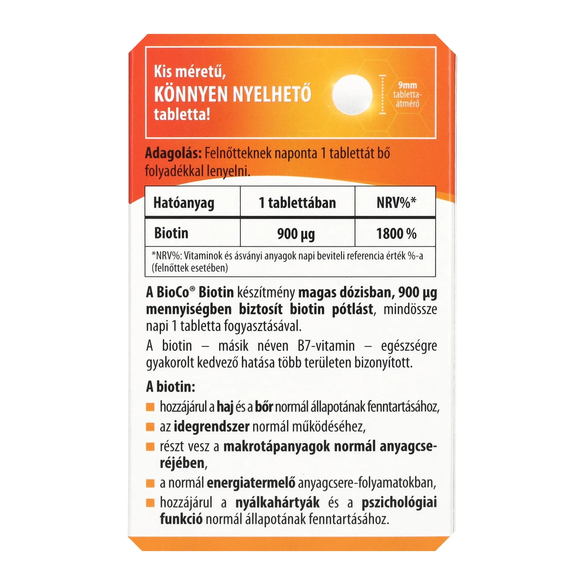 BioCo Biotin 900 µg MEGAPACK 90db