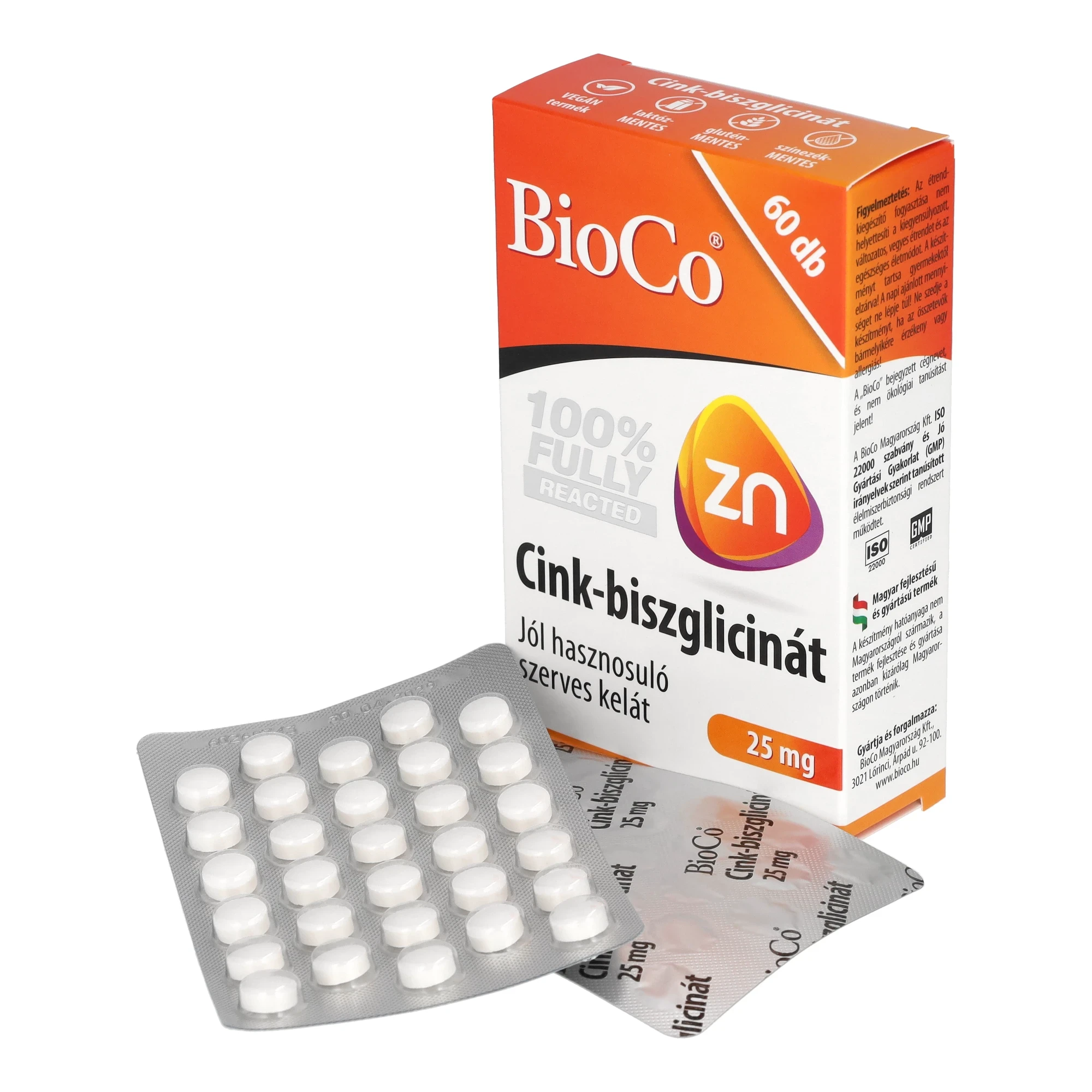 BioCo CINK-biszglicinát 25 mg 60db