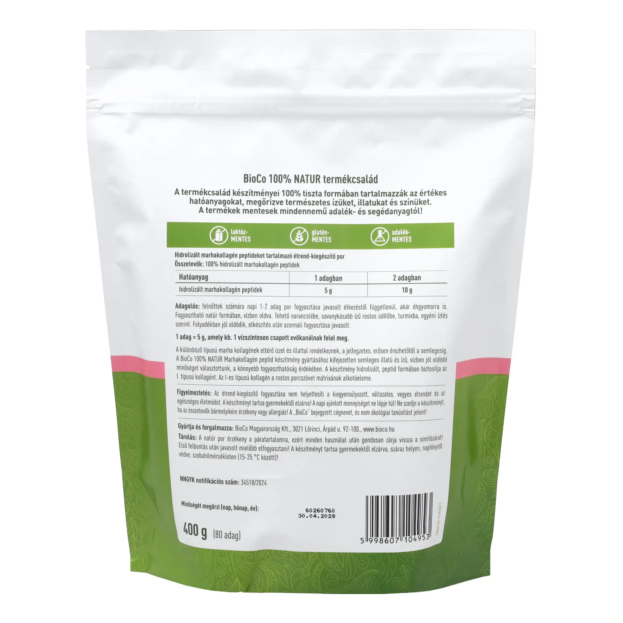 BioCo Marhakollagén peptidek 400g